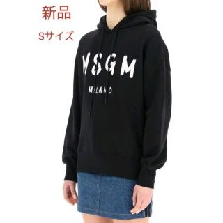 新品 未使用 MSGM ブラッシュロゴ パーカー レディース S