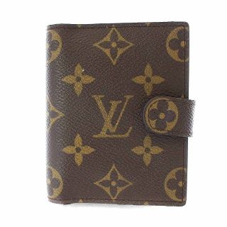 ルイヴィトン(LOUIS VUITTON)のルイヴィトンモノグラムノグラム ホック付き カードケース スナップボタン 茶(名刺入れ/定期入れ)