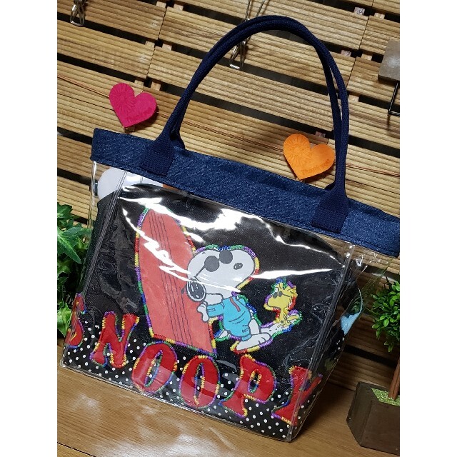 ハンドメイド★デニムde.(*^-^)クリアbag&ファスナーポーチ☆