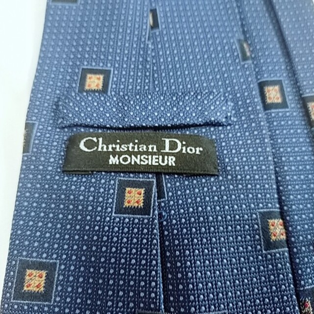 Christian Dior(クリスチャンディオール)のクリスチャンディオール　ネクタイ　ブルー　ネイビー　ブランド　ビジネス　柄 メンズのファッション小物(ネクタイ)の商品写真