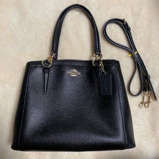 コーチ(COACH)の美品 COACH 2wayショルダーバッグ ハンドバッグ 革(ショルダーバッグ)