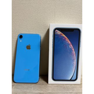 アイフォーン(iPhone)の【今週末まで出品】iPhone XR Blue 64GB SIMフリー(スマートフォン本体)