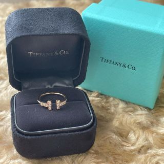 ティファニー(Tiffany & Co.)の美品⭐️ ティファニー　Tワイヤーリング　ダイヤモンド　750 PG(リング(指輪))