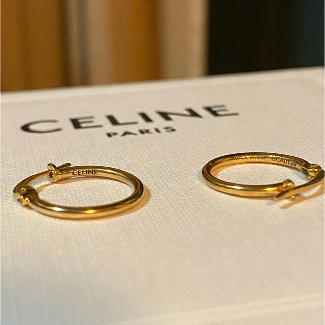 celine(セリーヌ)のCELINE セリーヌ フープ ピアス ゴールド ユニセックス メンズのアクセサリー(ピアス(両耳用))の商品写真