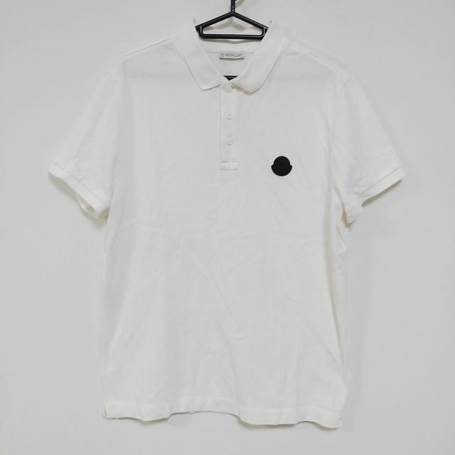 低価得価】 MONCLER - モンクレールポロシャツ白色Lサイズの通販 by