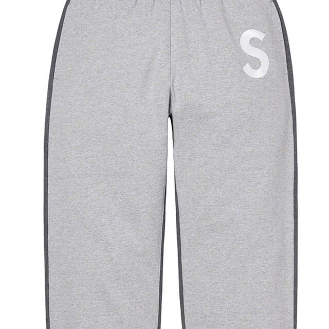 supreme S Logo Split Sweatpan Grey