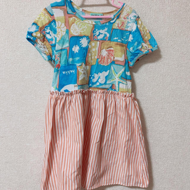 hakka kids(ハッカキッズ)のハッカキッズ　海のモチーフワンピース キッズ/ベビー/マタニティのキッズ服女の子用(90cm~)(ワンピース)の商品写真