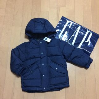 ベビーギャップ(babyGAP)の【新品 タグ付き】 90 ベビー GAP 紺ダウン(ジャケット/上着)