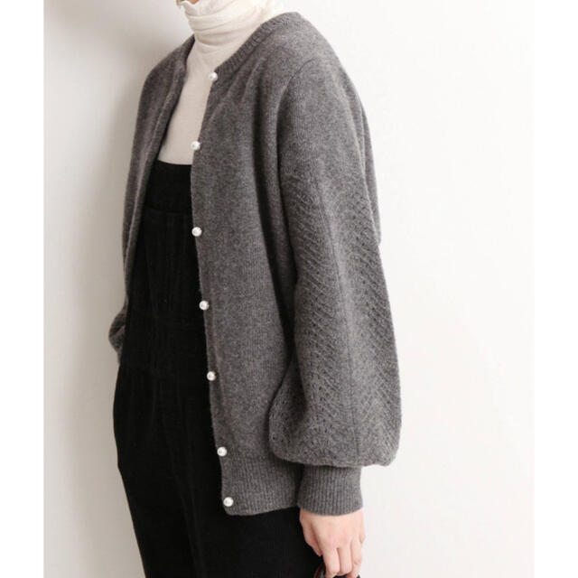SLOBE IENA スローブイエナ ウールカシミヤ柄編みカーディガン