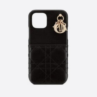 クリスチャンディオール(Christian Dior)のLADY DIOR IPHONE 12ケース ブラック(iPhoneケース)