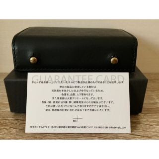 エムピウ(m+)の【新品/匿名配送/希少】エムピウ ミッレフォッリエP25 左利き ブラック 本革(折り財布)