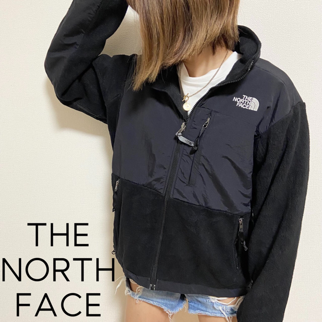 【ャケット】 THE NORTH FACE - 人気 黒 ノースフェイス フルジップ フリース ジャケット レディース M の通販 by 古着