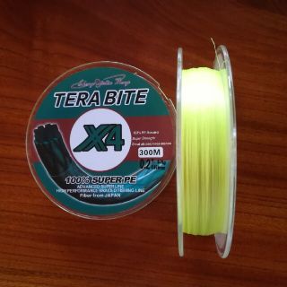 TERABITE PEライン(4本編み),300m巻,0.2#(釣り糸/ライン)