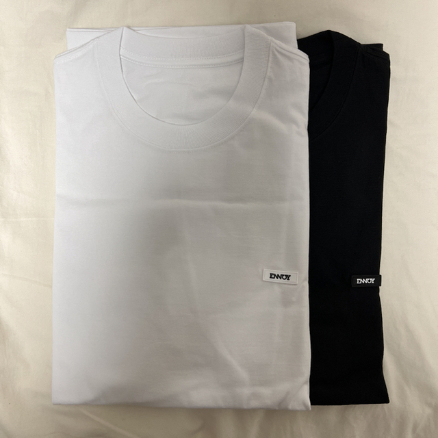 生産完了商品 ennoy エンノイ パックTシャツ 白黒2枚セット「左袖」 XLサイズ Tシャツ/カットソー(半袖/袖なし)