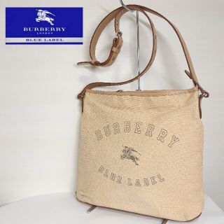 バーバリーブルーレーベル(BURBERRY BLUE LABEL)のBURBERRY BLUE LABEL ホースロゴ 麻 ショルダーバッグ(ショルダーバッグ)