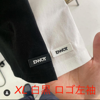 ワンエルディーケーセレクト(1LDK SELECT)のennoy エンノイ パックTシャツ 白黒2枚セット「左袖」 XLサイズ(Tシャツ/カットソー(半袖/袖なし))
