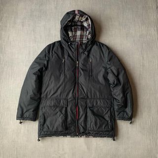 バーバリーブラックレーベル(BURBERRY BLACK LABEL)の美品 Burberry Black Label ダウンジャケット ブラック(ダウンジャケット)