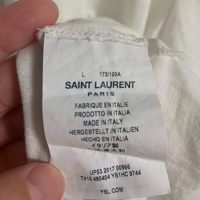 即納限定品 Saint Laurent SAINT LAURENT PARIS サンローラン ロゴ tシャツ 白 の通販 by やま's  shop｜サンローランならラクマ