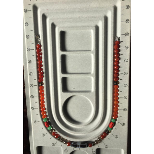 チベット天珠ネックレス　金剛杵天珠 梵字 ネックレス　辰砂梵字　仏