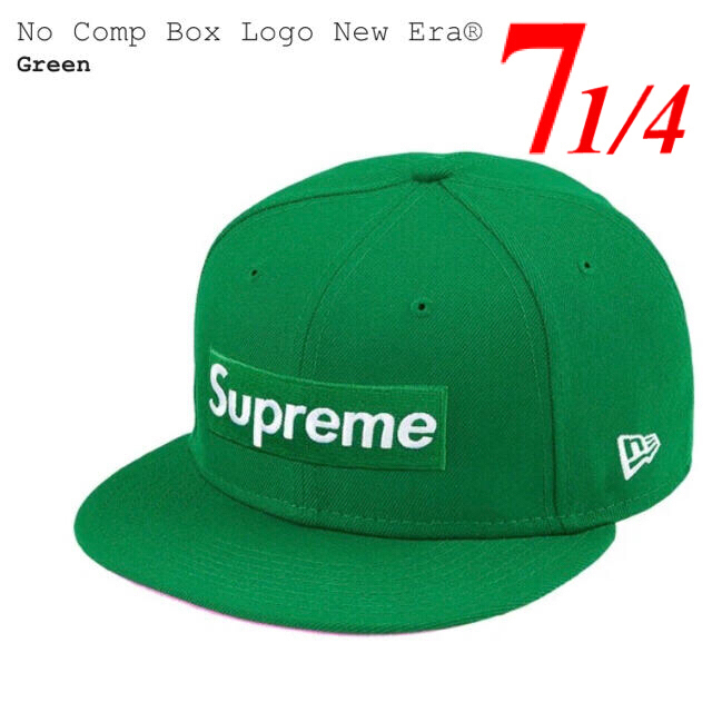 シュプリーム No Comp Box Logo New Era 緑 7-1/4