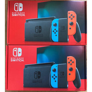 美品 2台セット Nintendo Switch本体 ネオンブルー ネオンレッド(家庭用ゲーム機本体)