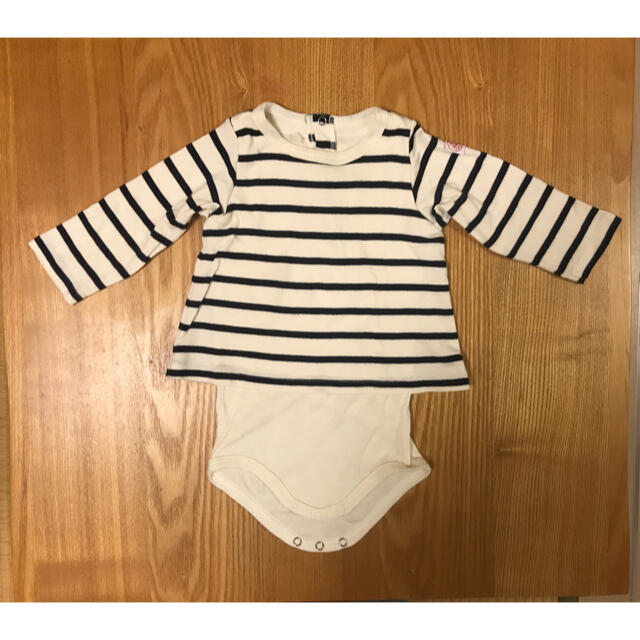 PETIT BATEAU(プチバトー)のプチバトー　長袖ロンパース　6month キッズ/ベビー/マタニティのベビー服(~85cm)(ロンパース)の商品写真