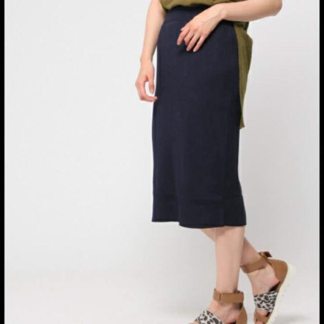 BLISS POINT(ブリスポイント)の【新品】BLISS POINT リブペンシルスカート❤︎ネイビー レディースのスカート(ロングスカート)の商品写真