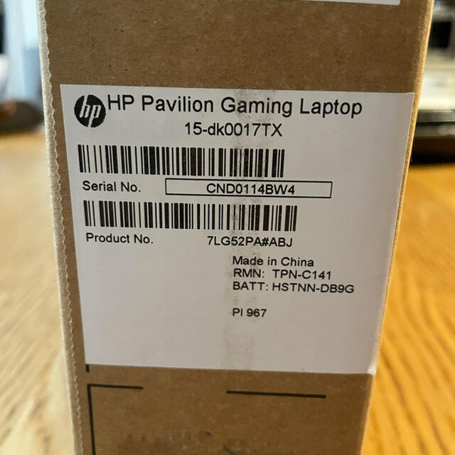 HP(ヒューレットパッカード)のhP Pavilion Gaming Laptop 15-dk0017TX スマホ/家電/カメラのPC/タブレット(ノートPC)の商品写真