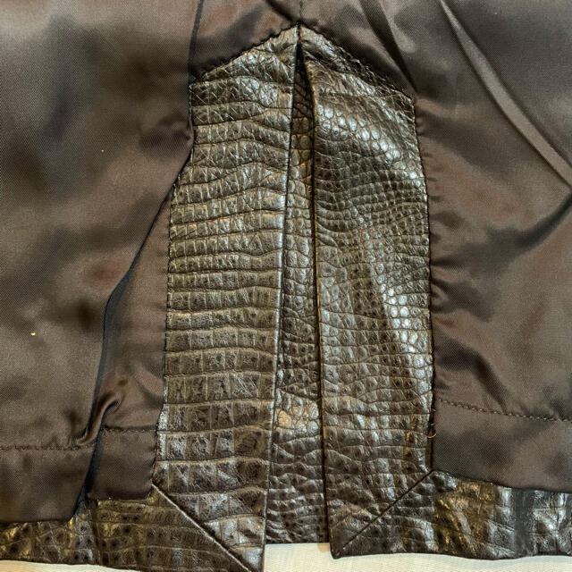 スカート  9  miss ashida  人工皮　焦げ茶 レディースのスカート(ひざ丈スカート)の商品写真