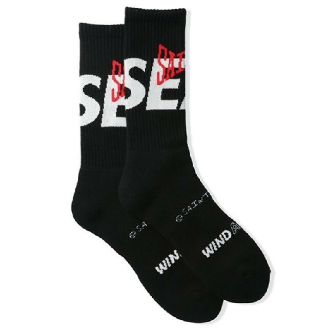 SAINT MICHAEL WIND AND SEA SOCKS 黒 靴下