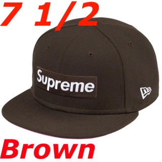 シュプリーム(Supreme)のNo Comp Box Logo New Era brown 茶色 7 1/2(キャップ)