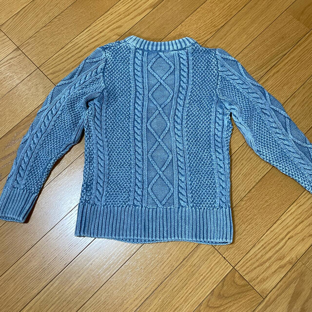 BREEZE(ブリーズ)の【美品】BREEZE ニット　冬　長袖　水色　120 キッズ/ベビー/マタニティのキッズ服男の子用(90cm~)(Tシャツ/カットソー)の商品写真