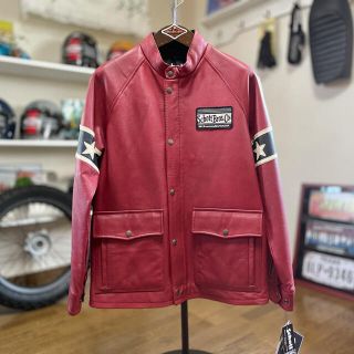 ショット(schott)の新品アウトレット☆Schott ショット レザージャケット 赤/L 定価8.1万(レザージャケット)