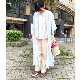 nest Robe - ネストローブ♡リネンガーゼロールカフスワンピースの通販