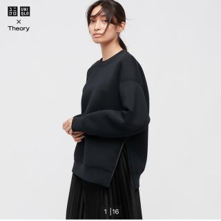 ユニクロ(UNIQLO)のUNIQLO×theory ウルトラストレッチドライスウェットプルオーバー(トレーナー/スウェット)