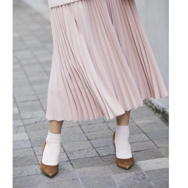 【新品未使用】セブンテン  SEVENTEN プリーツ  スカート　ピンク レディースのスカート(ロングスカート)の商品写真