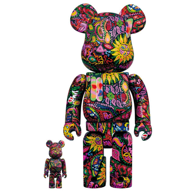 BE@RBRICK Psychedelic Paisley 100％ 400％ベアブリック