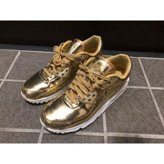 ナイキ(NIKE)のNIKEエアマックススニーカー ナイキ AIR MAX 90 ゴールド 26.0(スニーカー)