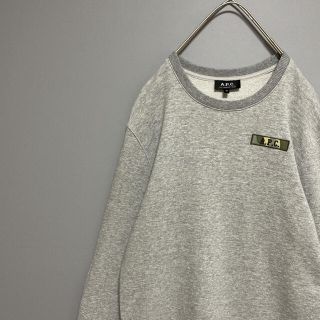 アーペーセー(A.P.C)のA.P.C　アーペーセー　トレーナー　エルボーパッチ　ボックスロゴ　グレー　M(スウェット)