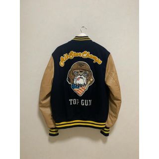 アヴィレックス(AVIREX)のTOP GUN LEOPARD WOOL VARSITY JACKET (スタジャン)