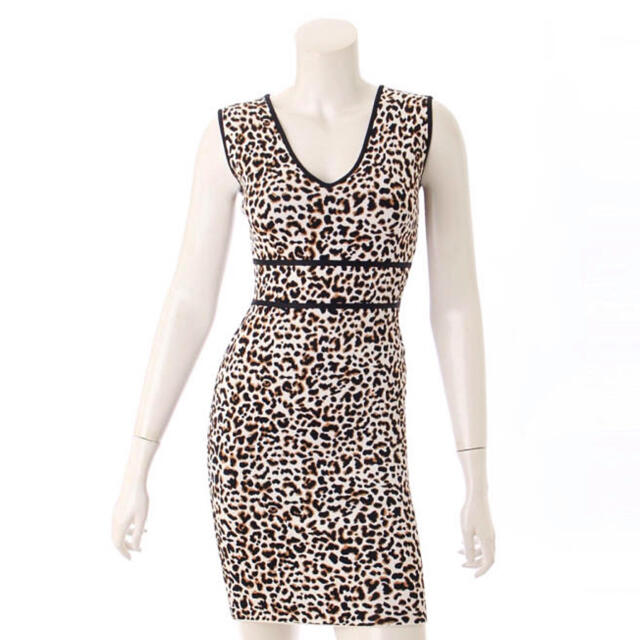 BCBGMAXAZRIA(ビーシービージーマックスアズリア)のBCBGMAXAZRIA Fancy Leopard Dress XXS レディースのワンピース(ひざ丈ワンピース)の商品写真