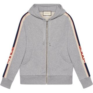 グッチ(Gucci)のGUCCI テクニカルストライプジップパーカー(パーカー)