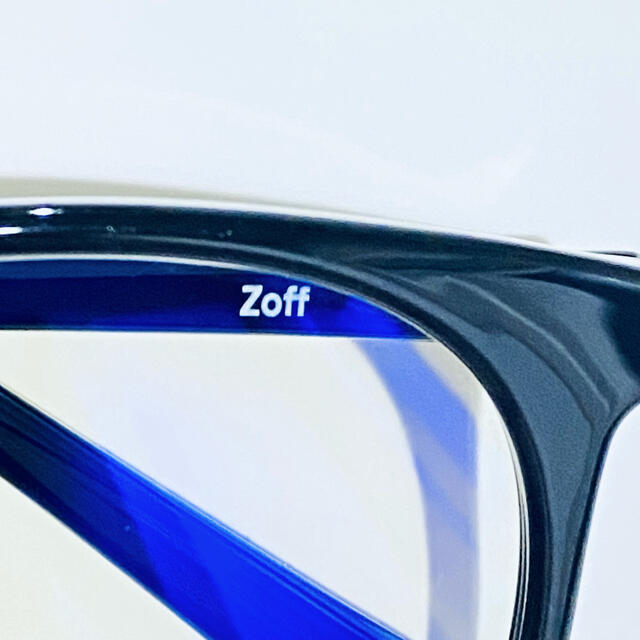 Zoff(ゾフ)の大きめ黒ボストン★ブルーライトカットメガネ★Zoffゾフ★度なし★黒ケース付 レディースのファッション小物(サングラス/メガネ)の商品写真