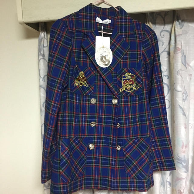 青チェック ジャケットの通販 by ♡|ラクマ 青チェック ジャケットの通販 by ♡|ラクマ
