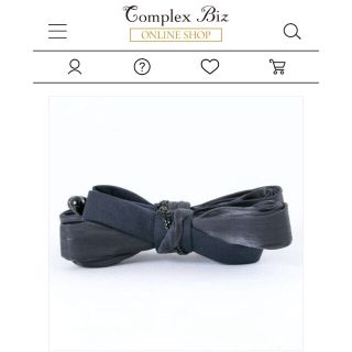 コンプレックスビズ(Complex Biz)のcomplex biz シュカブラリボン バナナクリップ(ネイビー)(バレッタ/ヘアクリップ)