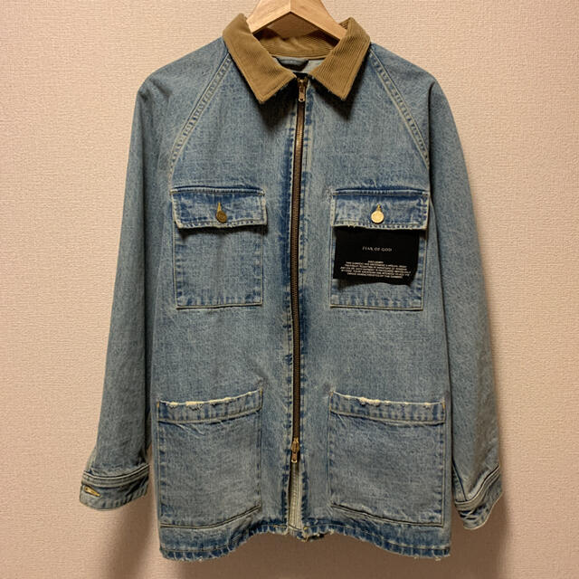 美品fear of god Selvedge Denim Long Jacket |