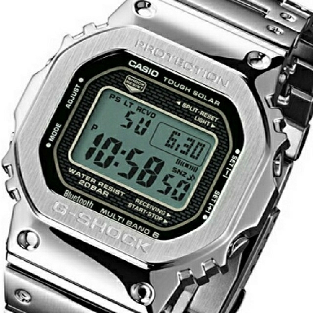 G-SHOCK(ジーショック)のG-SHOCK フルメタル シルバー　木村拓哉　GMW-B5000D-1JF メンズの時計(腕時計(デジタル))の商品写真