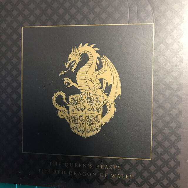 クイーンズビースト£2 ウェールズのレッドドラゴン 1OZプルーフ銀貨