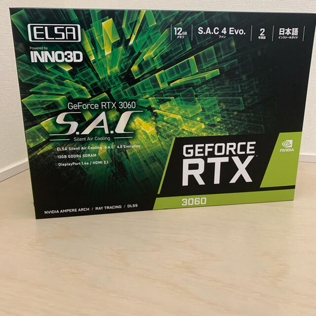 ELSA GeForce RTX 3060 グラフィックボード LHR