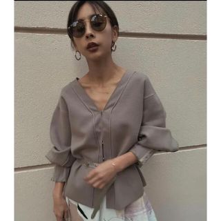 アメリヴィンテージ(Ameri VINTAGE)の2WAY TWO TYPE HOOK KNIT(カーディガン)